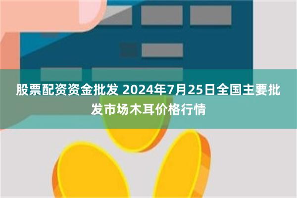 股票配资资金批发 2024年7月25日全国主要批发市场木耳价格行情